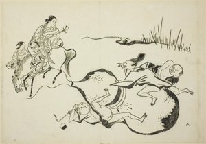 An Impossible Feat af Imaginary Men, no. 8 fra en serie på 12 tryk af Okumura Masanobu