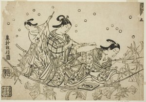 Krydset af Tanabata-båden (Tanabata no towataru fune) af Okumura Masanobu