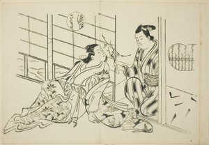 Sakaki-kapitlet fra "The Tale of Genji" (Genji Sakaki), fra en række Genji-parodier af Okumura Masanobu