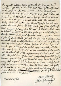 Aftale af Oliver Goldsmith om at skrive for James Dodsley, 31. marts 1763. af Oliver Goldsmith