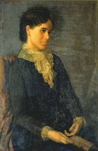 Hester Marian Wait Lay, portræt af kunstnerens hustru af Oliver Ingraham Lay