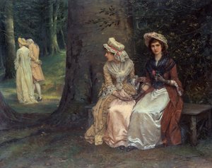 Unrequited Love, A Scene from Much Ado about Nothing (olie på lærred) af Oliver William Williams
