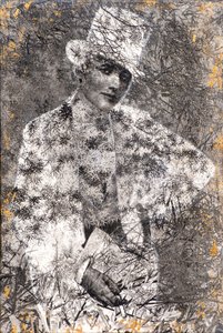 Guld, 2022 (blandede medier på træ) af Olivia Gozzano