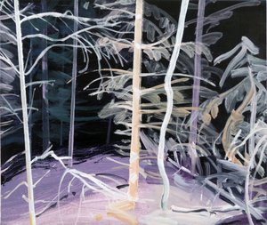 Schwarzwald 3,2017 (akryl på lærred) af Olivier Morel