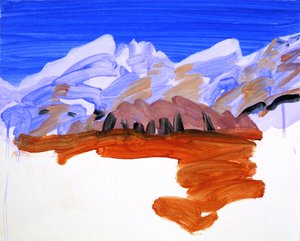 Leukerbad 21, 2012 (akryl på lærred) af Olivier Morel