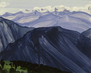 Leukerbad 28, 2014 (akryl på lærred) af Olivier Morel