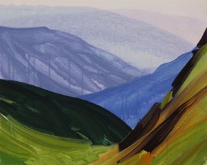 Leukerbad 29, 2014 (akryl på lærred) af Olivier Morel