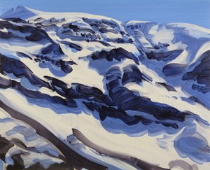 Leukerbad 31, 2014 (akryl på lærred) af Olivier Morel