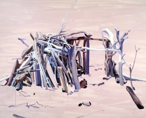 Maison01, 2015 (akryl på lærred) af Olivier Morel