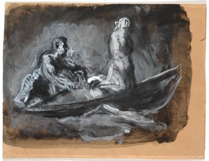 Charons båd. Psyke føres over Styx