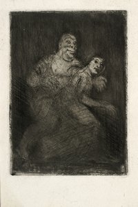 En mand overrasker en Kvinde af Oluf Hartmann