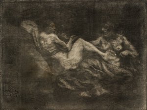 To hekse slås om et kosteskaft af Oluf Hartmann