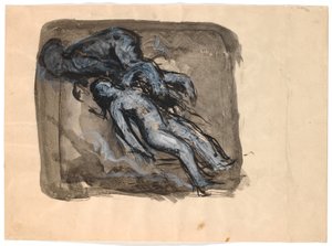 Zephyr bortfører Psyche af Oluf Hartmann