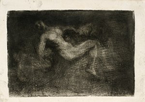 Zephyr bortfører Psyche af Oluf Hartmann