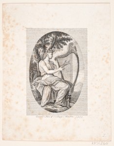 Harpespillende kvinde