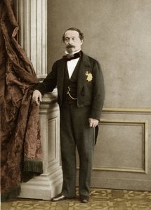Portræt af Napoleon III af Olympe Aguado de las Marismas (1827-1894) - senere farvelægning af Olympe Aguado
