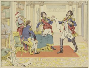 Napoleon belønner marskal Lefevre ved at gøre sin hertug af Danzig efter hans erobring af byen fra preusserne, 24. maj 1807 af Onfray de Breville Job
