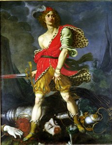 David og Goliat (olie på lærred)