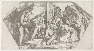 Tilbedelse af kongerne Malerier i Raphaels Loggia (serietitel) af Orazio Borgianni