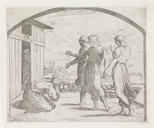 Abraham og de tre engle Malerier i Raphaels Loggia (serietitel) af Orazio Borgianni