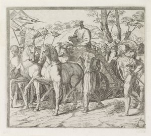 David vender tilbage til Jerusalem i triumf Malerier i Raphaels Loggia (serietitel) af Orazio Borgianni