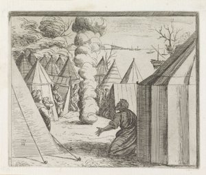 Gud viser sig for Moses i en røgsøjle Malerier i Raphaels Loggia (serietitel) af Orazio Borgianni