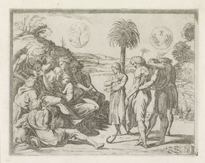 Joseph fortæller sine drømme til sine brødre Malerier i Raphaels Loggia (serietitel) af Orazio Borgianni