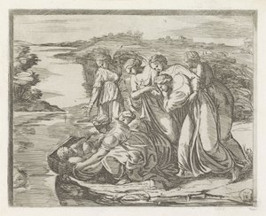 Moses er fundet Malerier i Raphaels Loggia (serietitel) af Orazio Borgianni