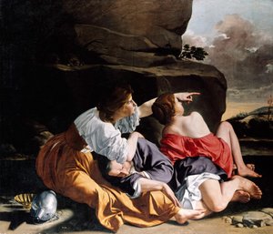 Lot og hans døtre af Orazio Gentileschi