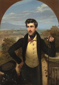 Portræt af Prins Mikhail Alexandrovich Galitzine af Orest Adamovich Kiprensky