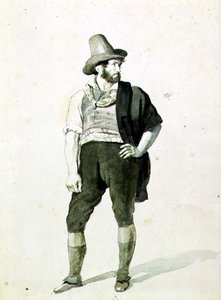 Den unge italiener, ca. 1834 (akvarel) af Orest Adamovich Kiprensky