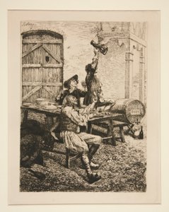Country Scene: The Drinkers af Oreste Cortazzo