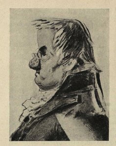 Portrætkarikatur af arkitekten Giacomo Quarenghi 1744-1817, 1810
