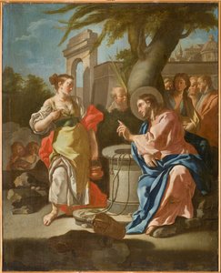 Jesus og den samaritanske kvinde, anden halvdel af det 18. århundrede (olie på lærred) af Oronzo Tisio