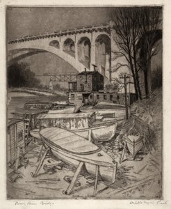 Rocky River Bridge af Orville Houghton Peets