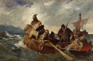 Nordmændene landede på Island i 872 (olie på lærred)