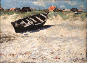 Båd ved Skagens Sydstrand