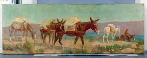Anheuser-Busch Pack Mules (olie på lærred)