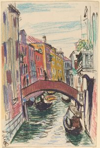 Kanal, Venedig af Oscar F. Bluemner