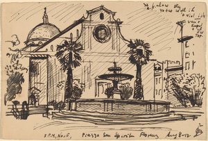Piazza S. Spirito, Firenze af Oscar F. Bluemner
