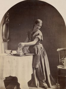 Engelsk mode ved morgenmad, ca. 1860.
