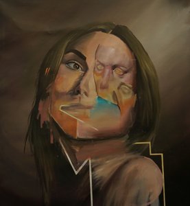 Pure, 2021-23 (olie på linned) af Oscar Nin