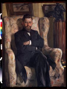 ""Portræt af kunstsamleren Alexis (AA) Bakhrushin (1865-1929)"" (Portræt af samleren Alexey A. Bakhrushin) Maleri af Osip Emmanuilovich Braz (1872-1936) 1904 Statens Kunstmuseum Tula (Toula)