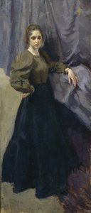 Portræt af maleren Elizaveta Martynova 1868-1905, 1896