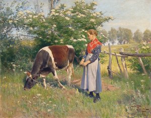 Mælkepigen, 1892 af Oskar Frenzel