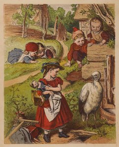 Hr. Stork (farvelitografi) af Oskar Pletsch