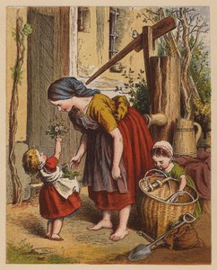 Sommerblomster (farvelitografi) af Oskar Pletsch
