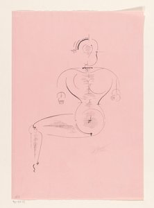 Siddende figur af Oskar Schlemmer (signed by artist)