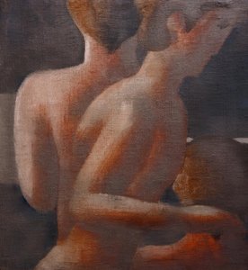 Tre nøgenbilleder, sølvfrise III af Oskar Schlemmer