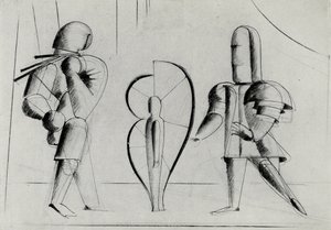 Fra Scenen i Bauhaus Scenen i Bauhaus, 1925. af Oskar Schlemmer